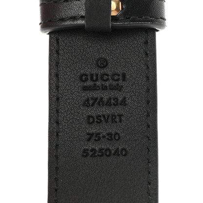 Gucci Calfskin Matelasse GG Marmont Belt Bag 75 30 Black 9 of 14