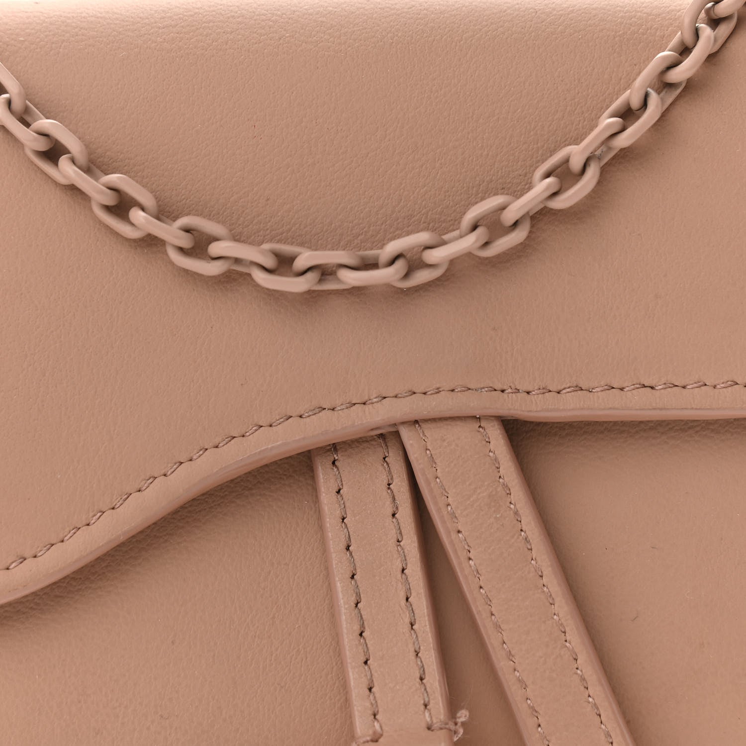 Christian Dior Ultra Matte Calfskin Nano Saddle Chain Pouch Rose Des Vents 8 of 11
