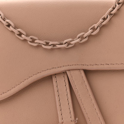 Christian Dior Ultra Matte Calfskin Nano Saddle Chain Pouch Rose Des Vents 8 of 11