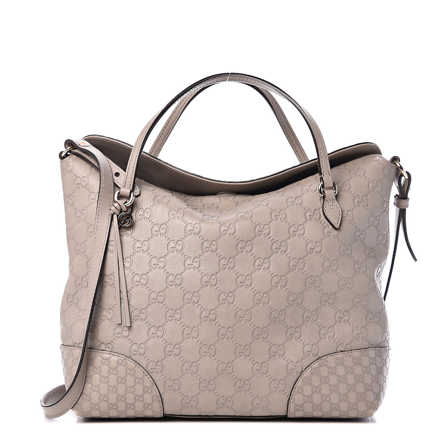 Gucci Guccissima Medium Bree Foldover Tote Nude 1 of 9