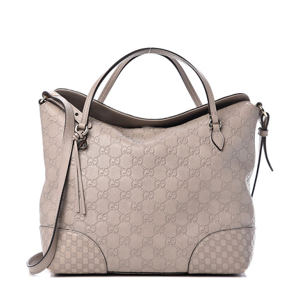 Gucci Guccissima Medium Bree Foldover Tote Nude 1 of 9