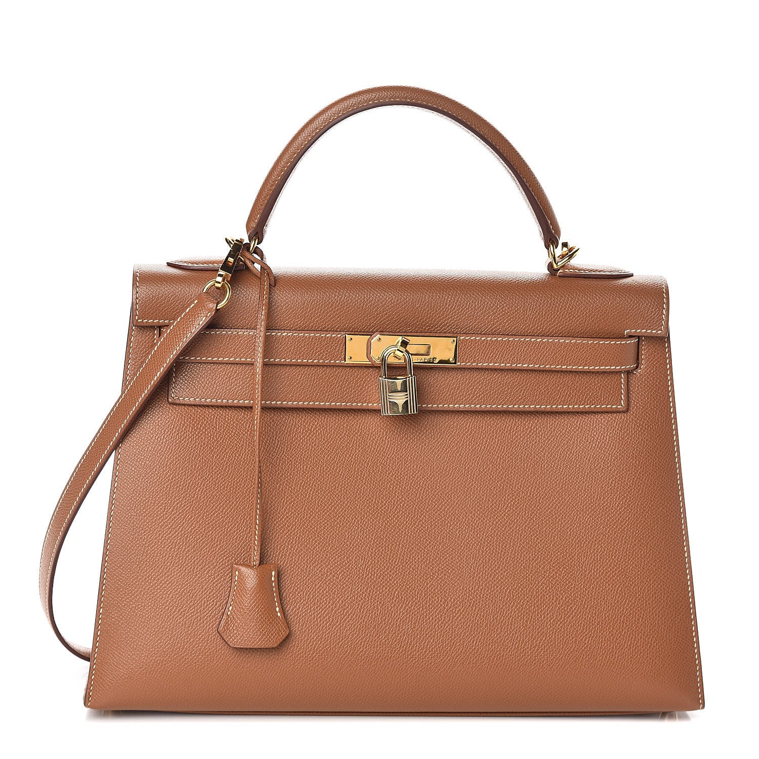 Hermes Courchevel Kelly Sellier 32 Gold 1 of 34