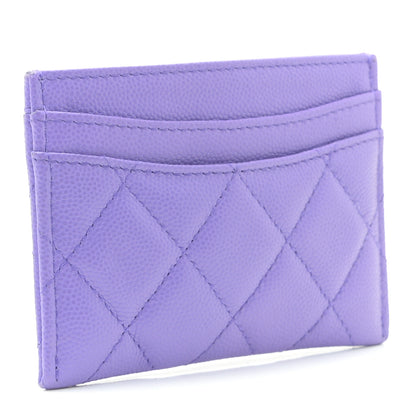 Chanel Caviar Quilted Card Holder Purple 2 of 8