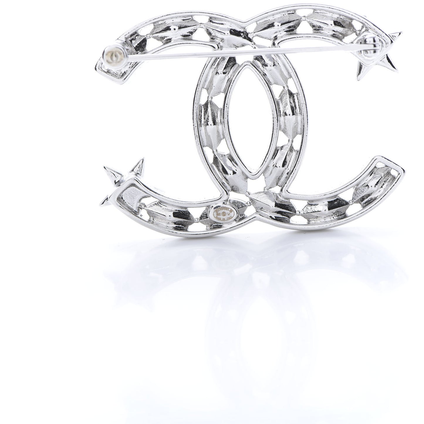 Crystal Starfall CC Brooch Silver