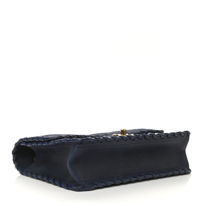 Chanel Iridescent Calfskin Small Happy Stitch Flap Navy 3 of 8