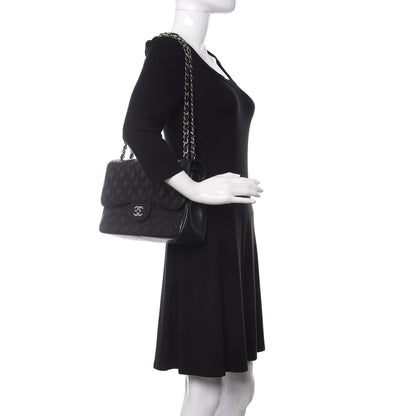 Chanel Caviar Quilted Jumbo Double Flap Black 2 of 12