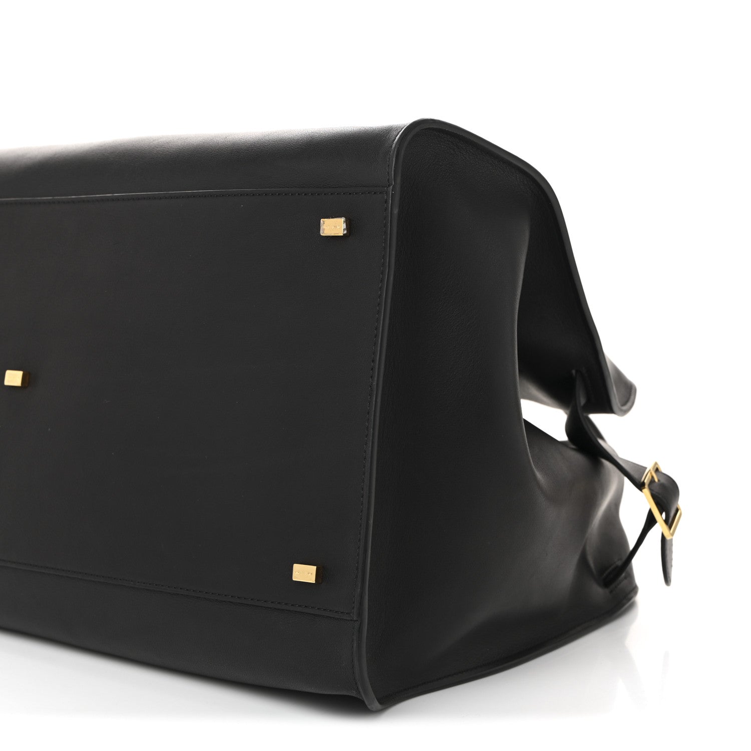 The Row Polished Saddle Calfskin Soft Margaux 17 Black 9 of 9