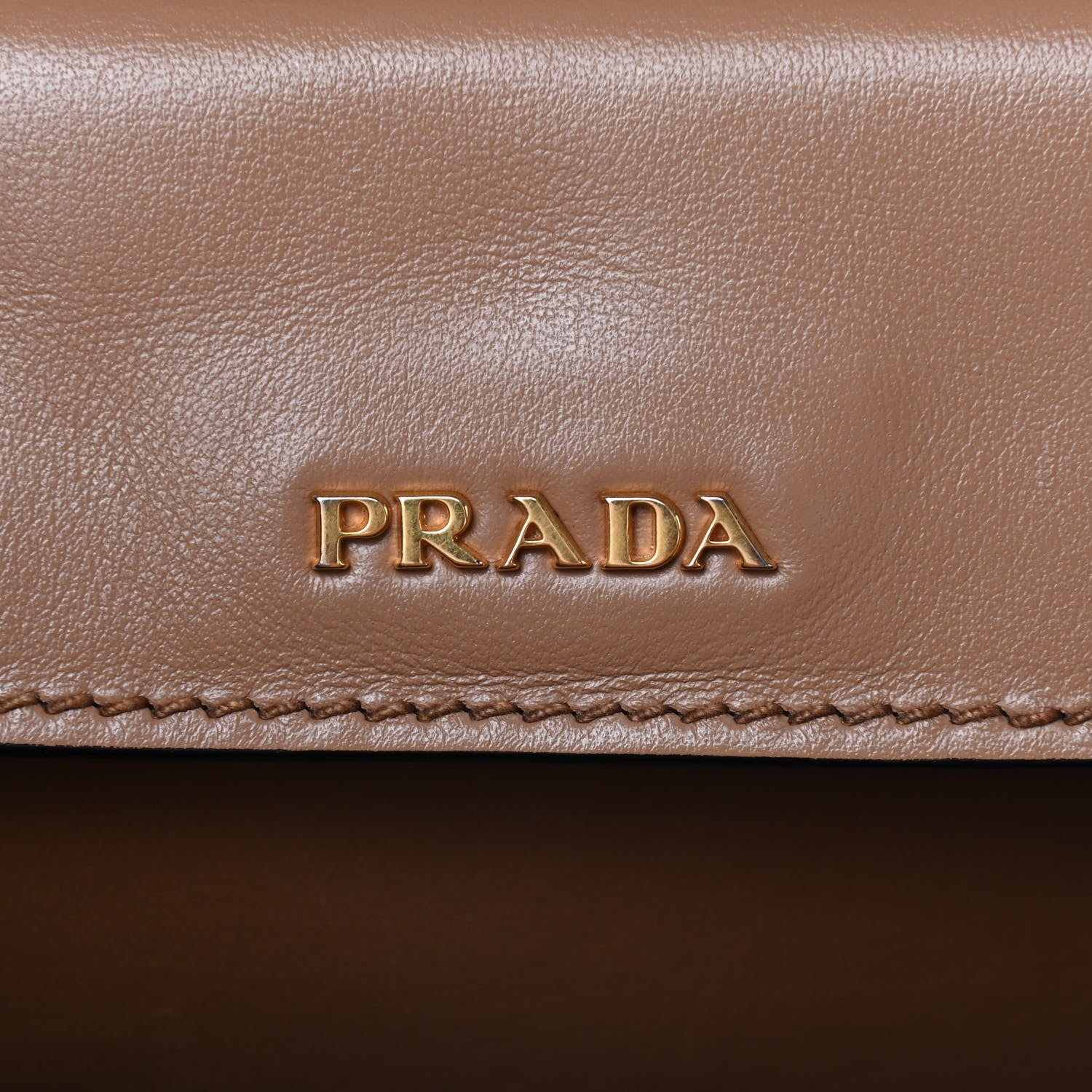 Prada City Calf Quilted Double Bag Caramel 5 of 9