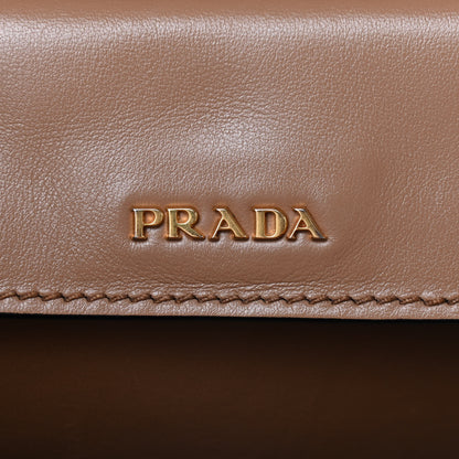 Prada City Calf Quilted Double Bag Caramel 5 of 9