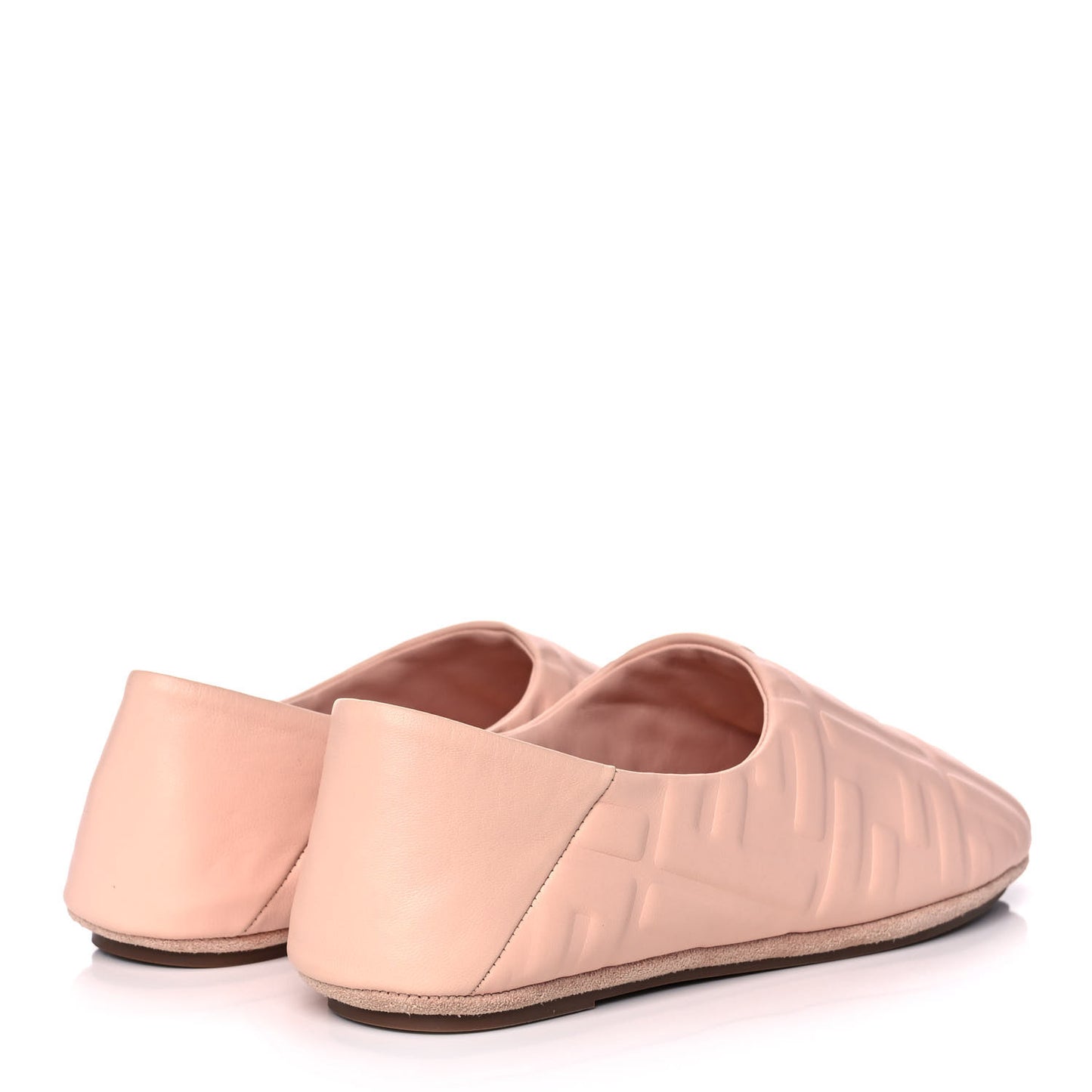 Nappa FF Embossed Slippers 37 Rosa Quarzo