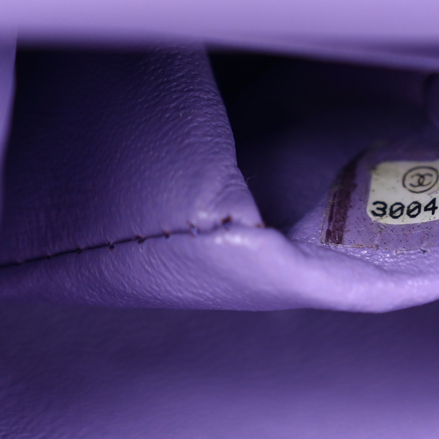 Caviar Quilted Medium Double Flap Purple