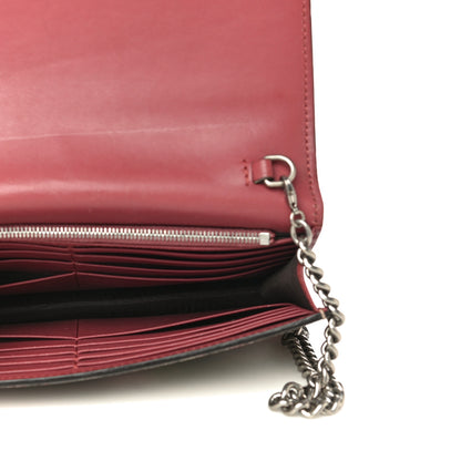 Gucci GG Supreme Monogram Blooms Chain Wallet Beige Multicolor Dry Rose 6 of 14