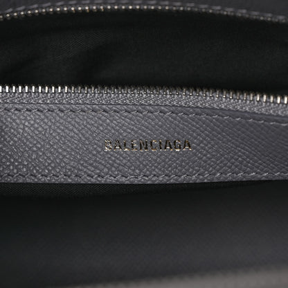 Balenciaga Signature Grained Calfskin Logo S Ville Top Handle Bag Gris Perle Fonce White 5 of 12