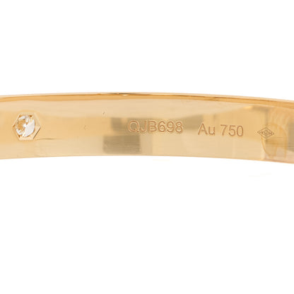 Cartier 18K Yellow Gold 4 Diamond LOVE Bracelet 19 3 of 5