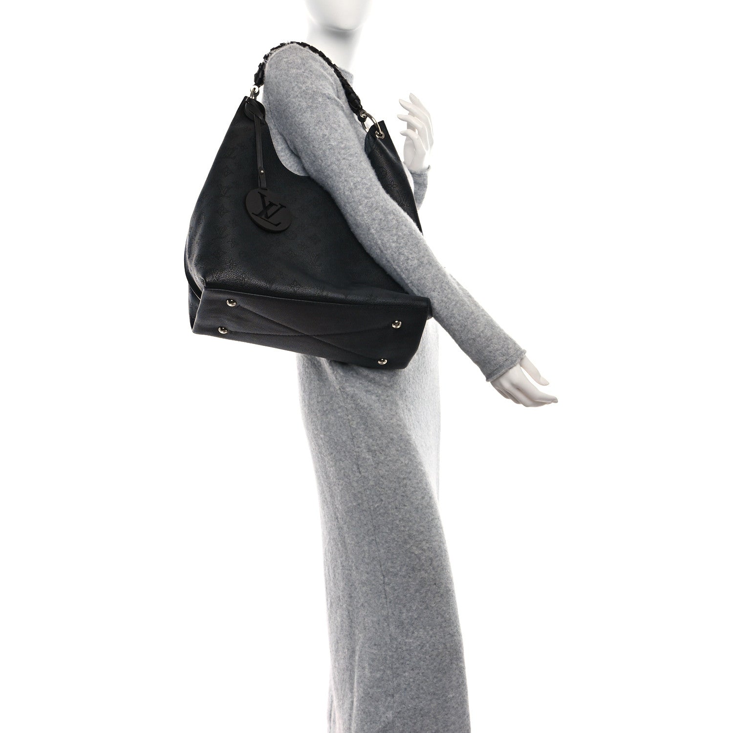 Louis Vuitton Mahina Carmel Hobo Black 2 of 8