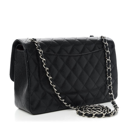 Chanel Caviar Quilted Jumbo Double Flap Black 3 of 11