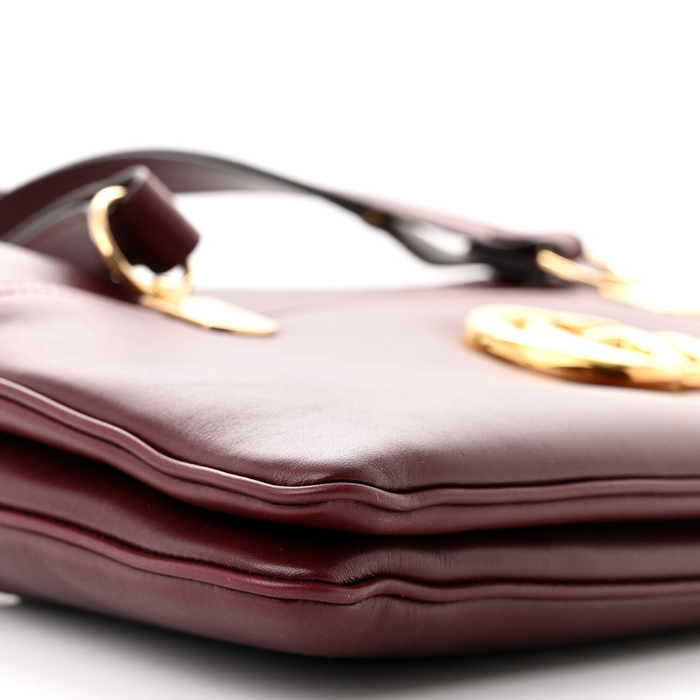 Vitello Palmellato Lux Large Arli Top Handle Bag Vintage Bordeaux