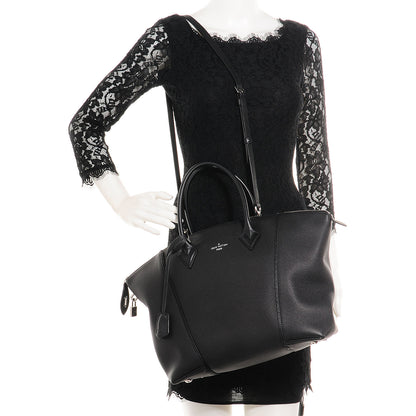 Louis Vuitton Veau Cachemire Soft Lockit MM Black 2 of 10