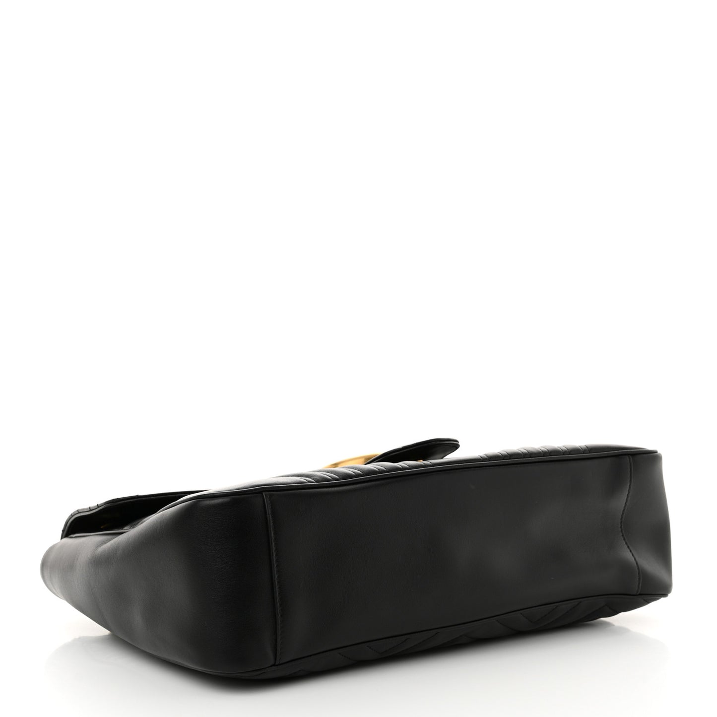Calfskin Matelasse Large GG Marmont Shoulder Bag Black