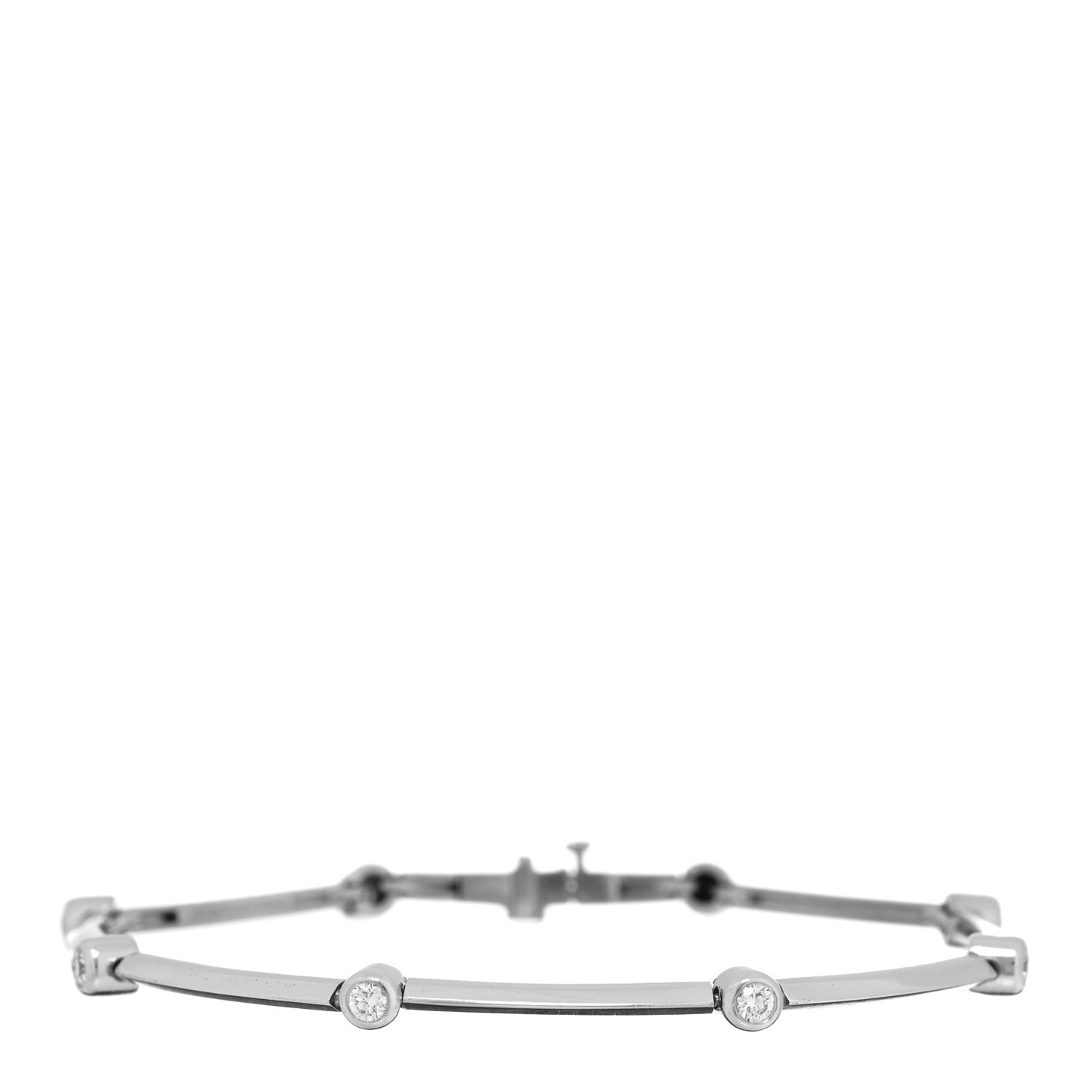 Platinum Diamond 8 Station Link Bracelet