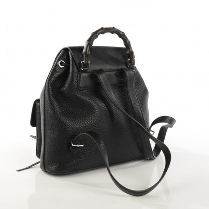 Gucci Cellarius Calfskin Medium Bamboo Backpack Black 3 of 7