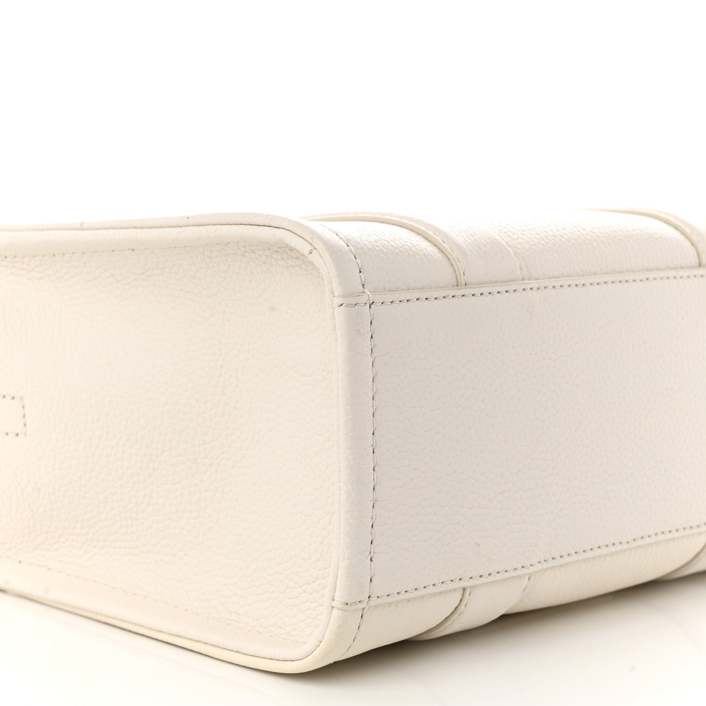 Grained Calfskin Mini The Tote Bag Cotton Silver