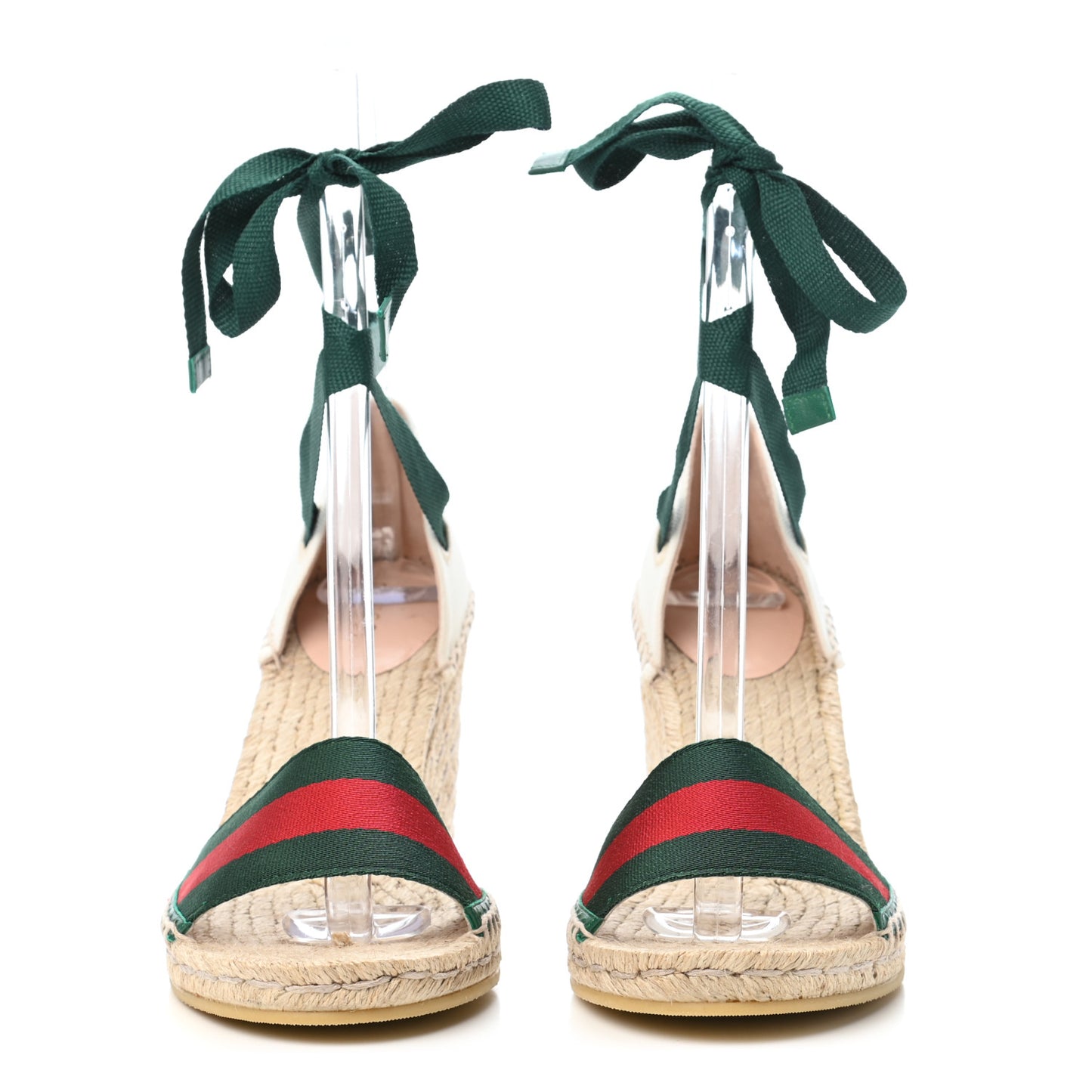 Canvas Malaga Kid Web Ankle Wrap Espadrille Wedge Sandals 40 Green Red Mystic White Emerald