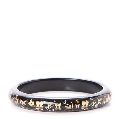 Louis Vuitton Resin Swarovski Medium Inclusion Bracelet PM Black 1 of 4