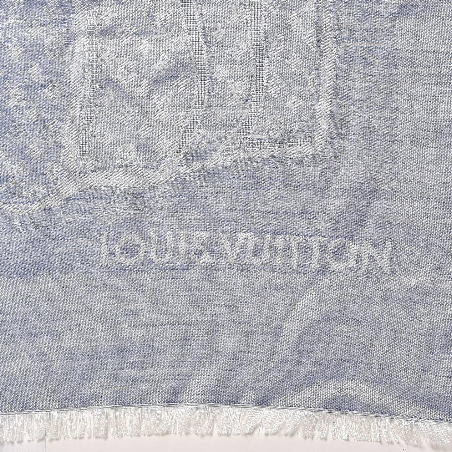 Cashmere Silk Steamer Shawl Blue
