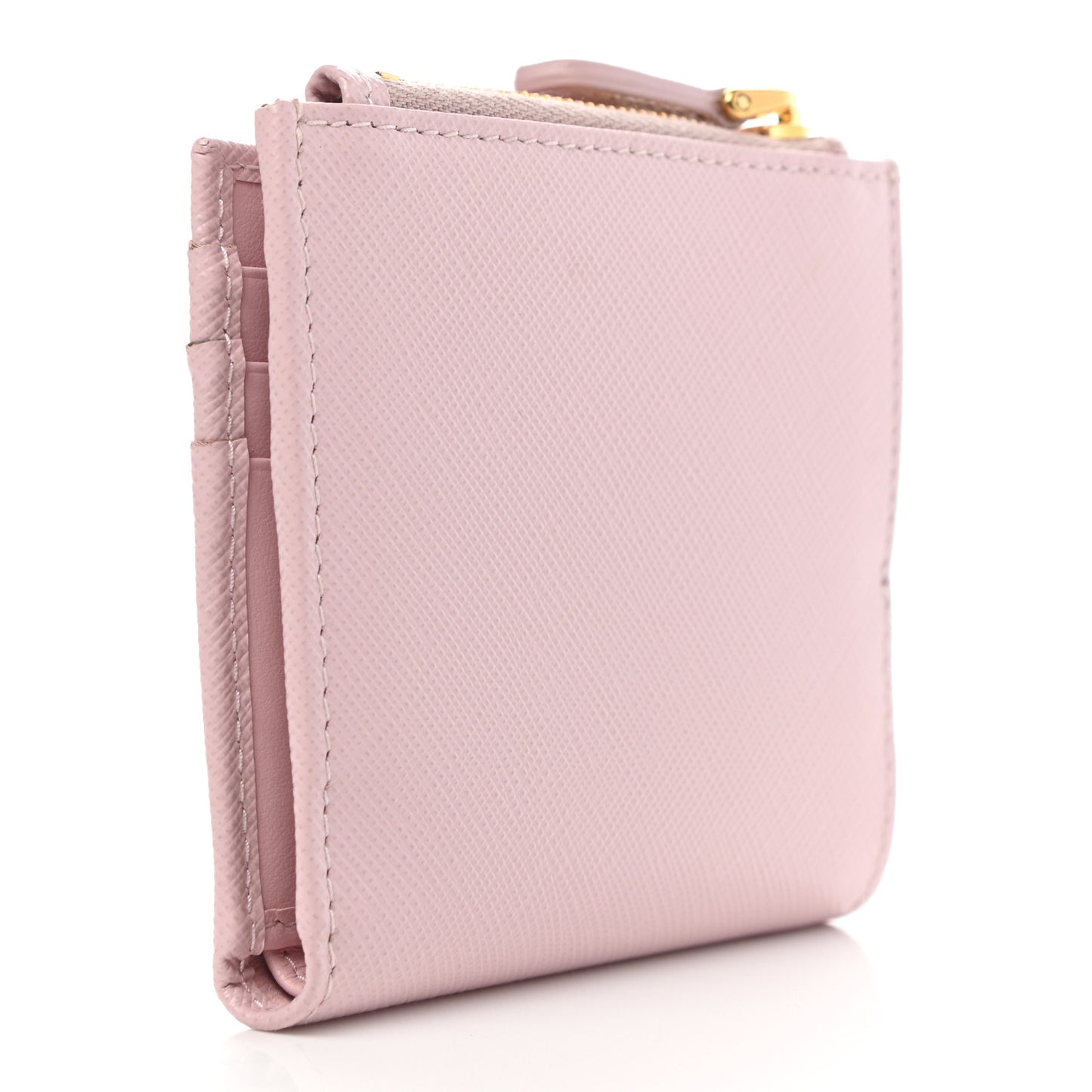 Saffiano Smooth Calfskin Tab Card Holder Compact Wallet Cipria
