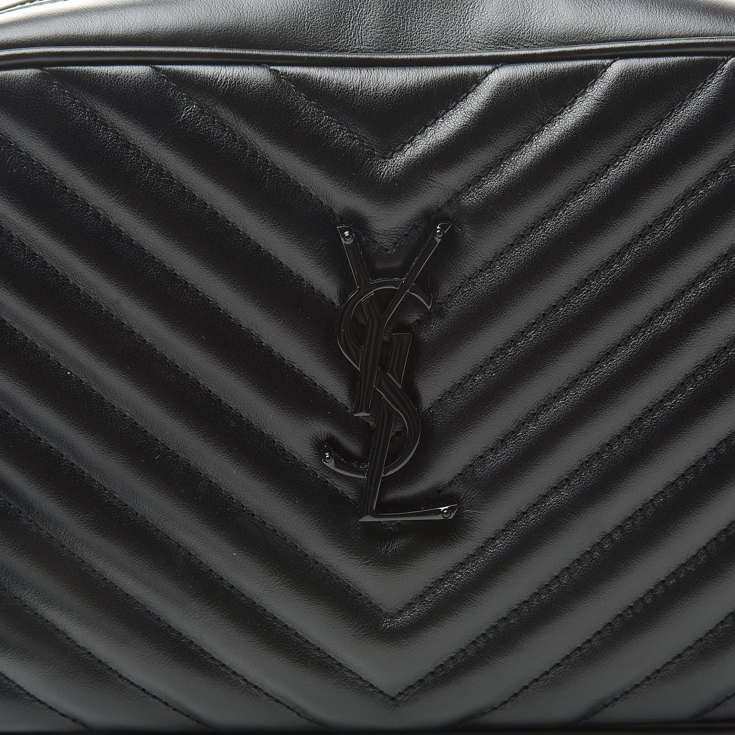 Calfskin Matelasse Monogram Lou Camera Bag Black