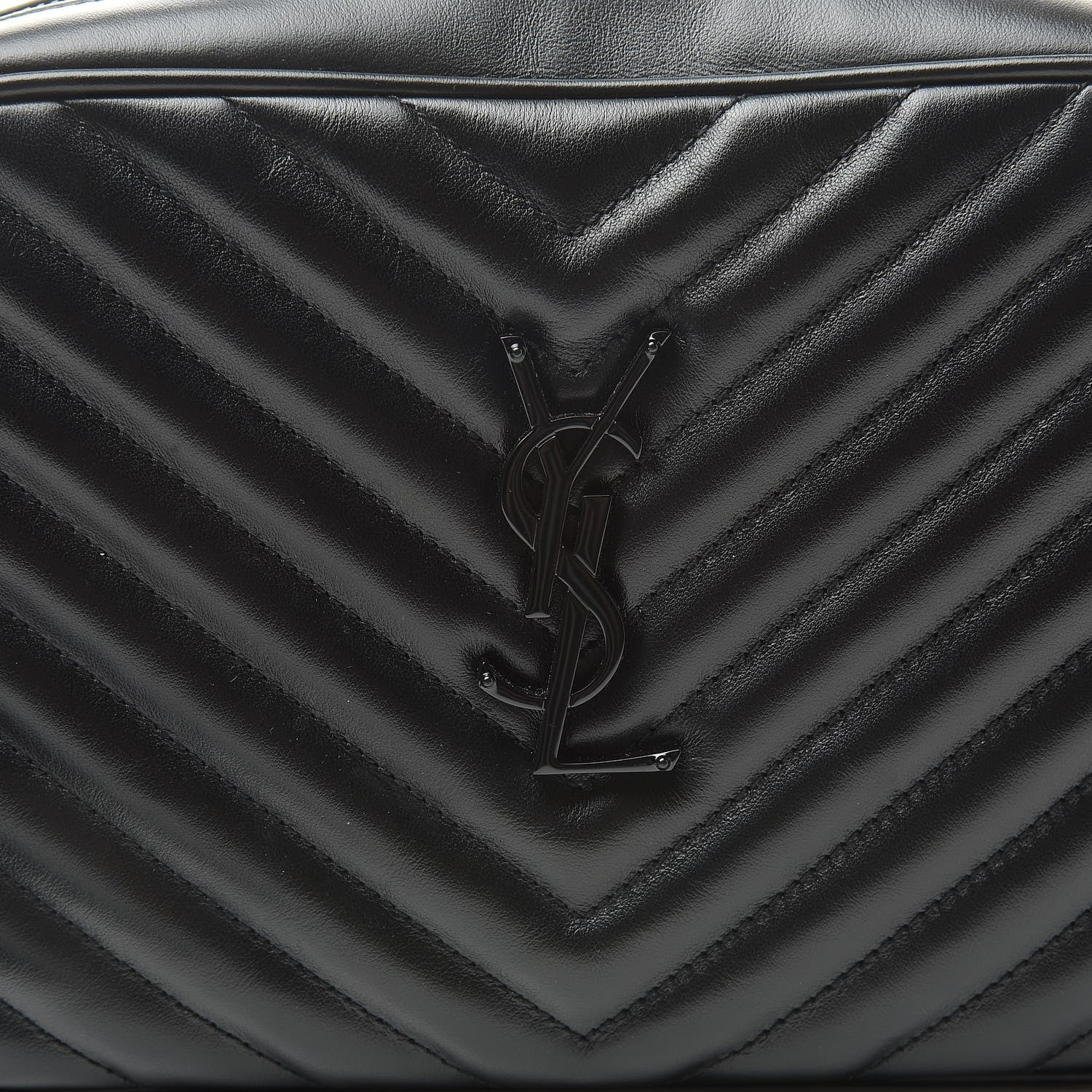 Saint Laurent Calfskin Matelasse Monogram Lou Camera Bag Black 8 of 10
