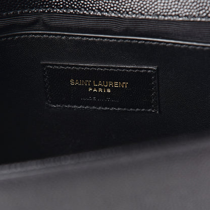 Saint Laurent Grain De Poudre Medium Classic Monogram Kate Satchel Black 5 of 8