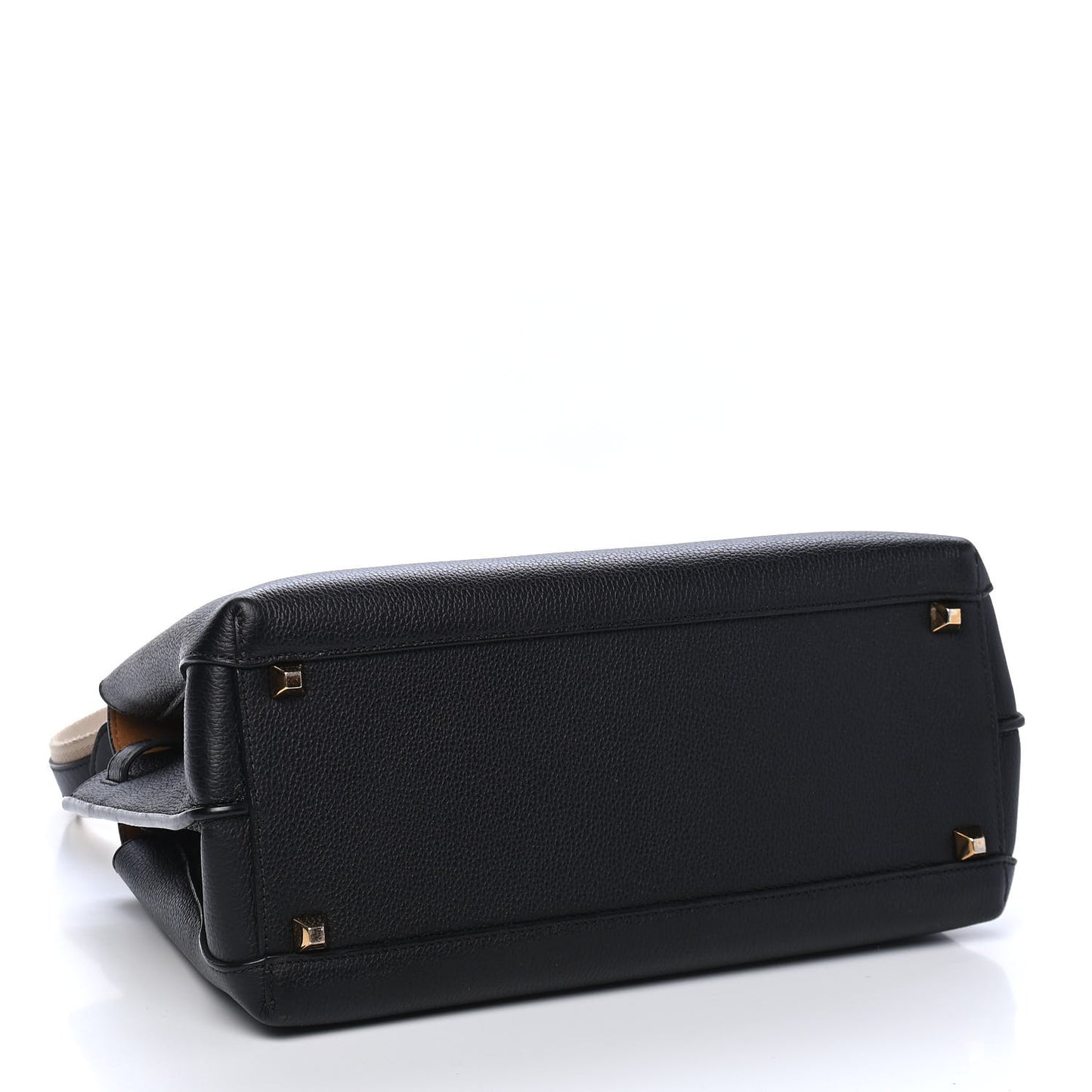 Grained Calfskin Medium Milla Tote Black