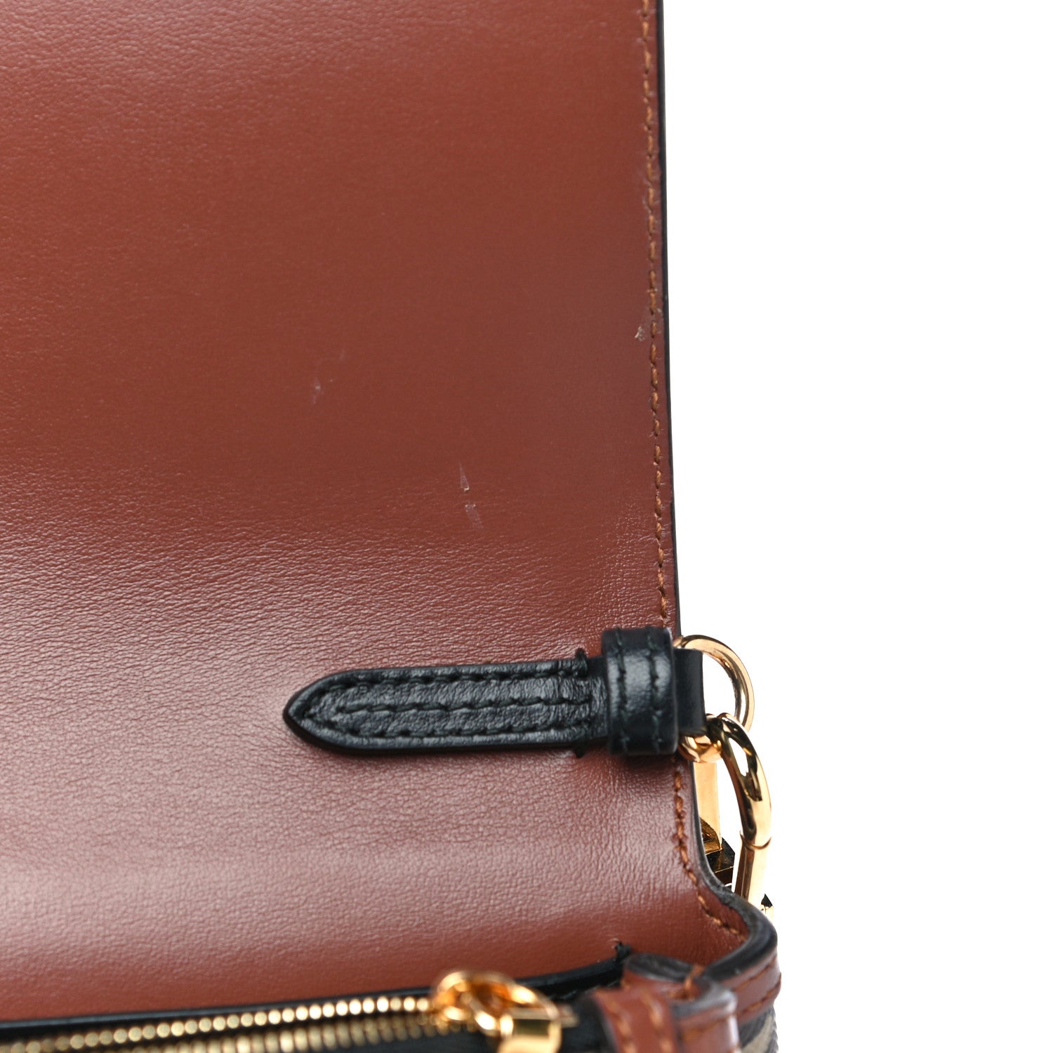 Burberry E-Canvas Monogram Stripe Hackberry Crossbody Bag Bridle Brown 10 of 15