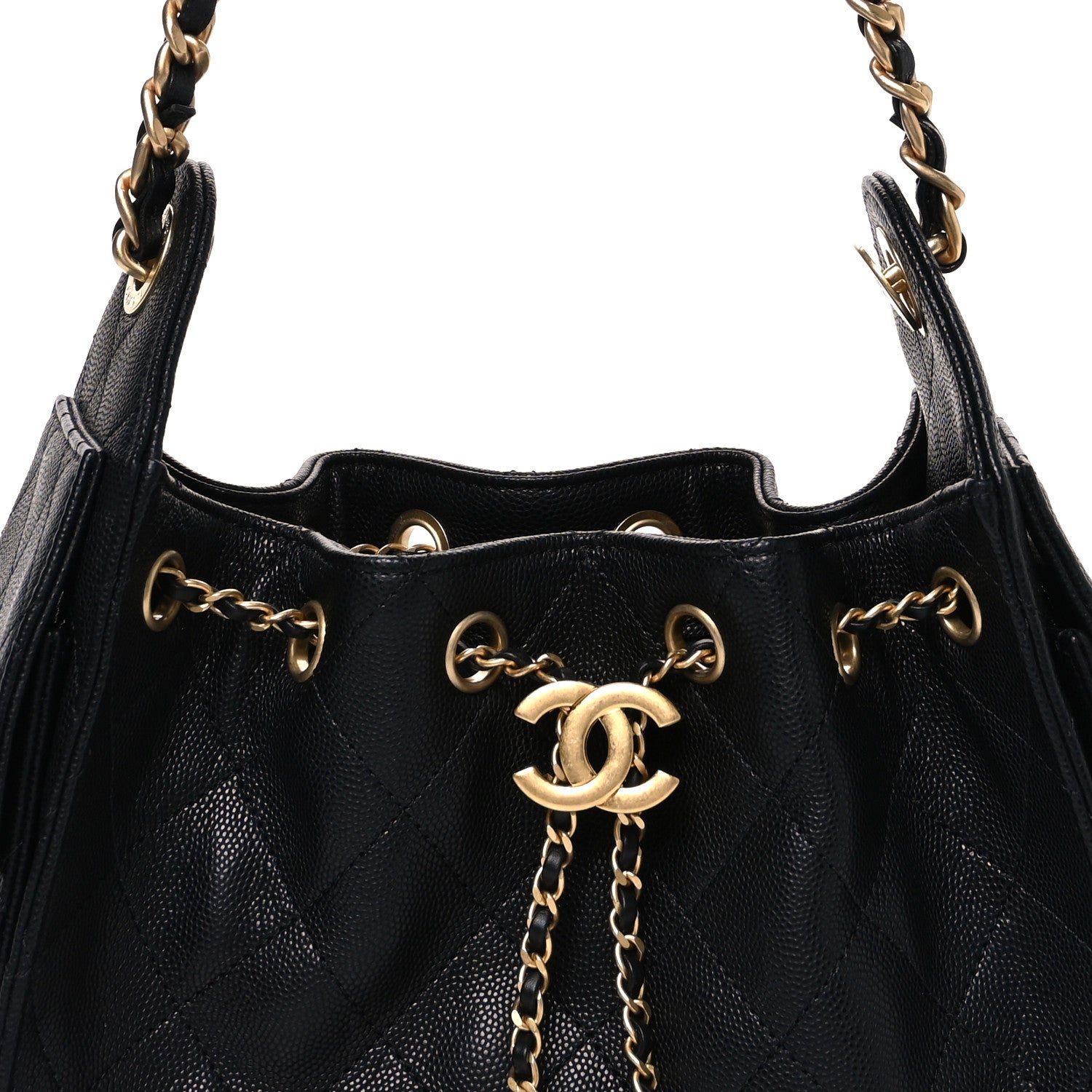 Chanel Caviar Quilted Mini Chanel 25 Handbag Black 8 of 11