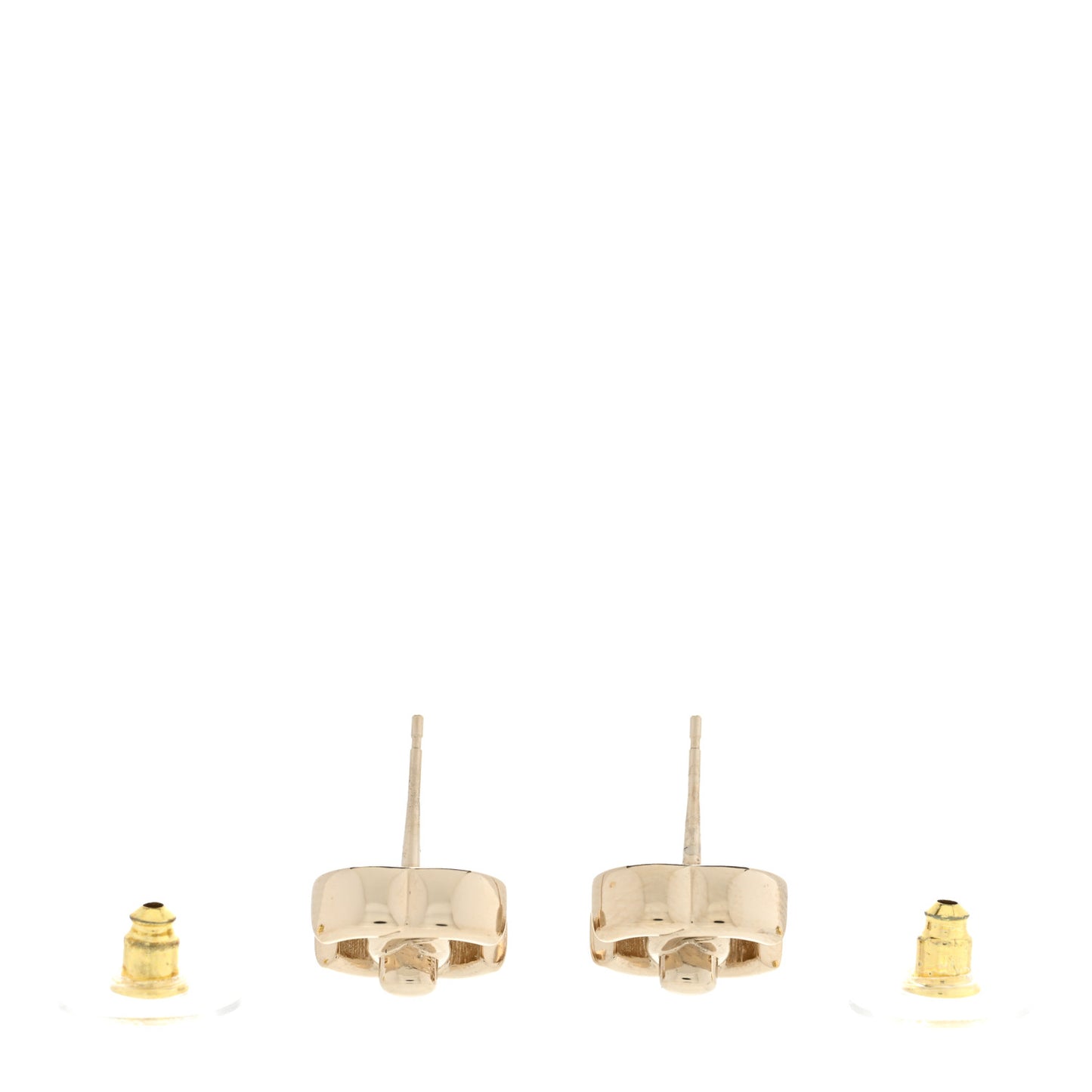 Metal CC Turnlock Earrings Gold