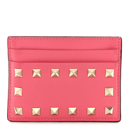 Valentino Garavani Vitello Rockstud Card Holder Shadow Pink 1 of 12