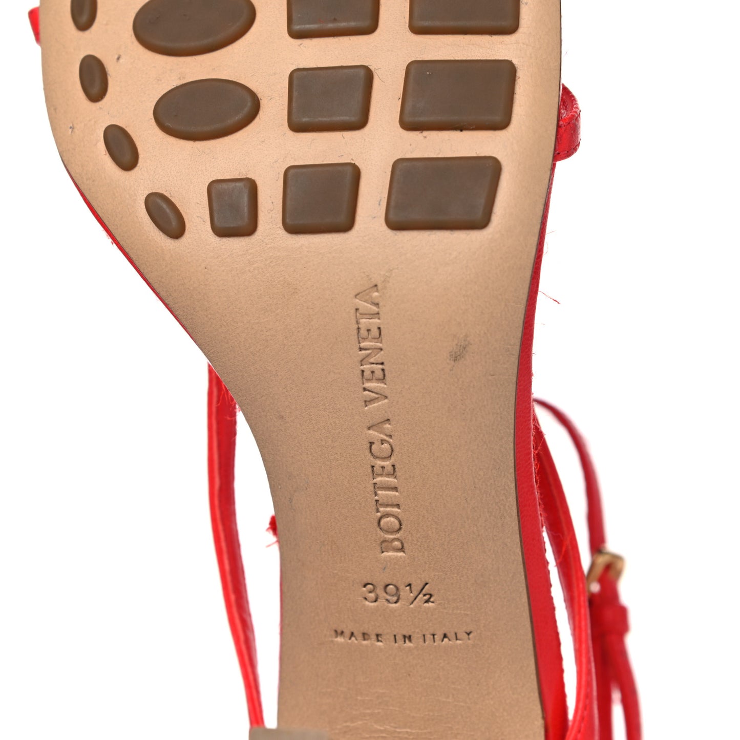 Nappa Rope Stretch Multi Strap 90mm Sandals 39.5 Tomato