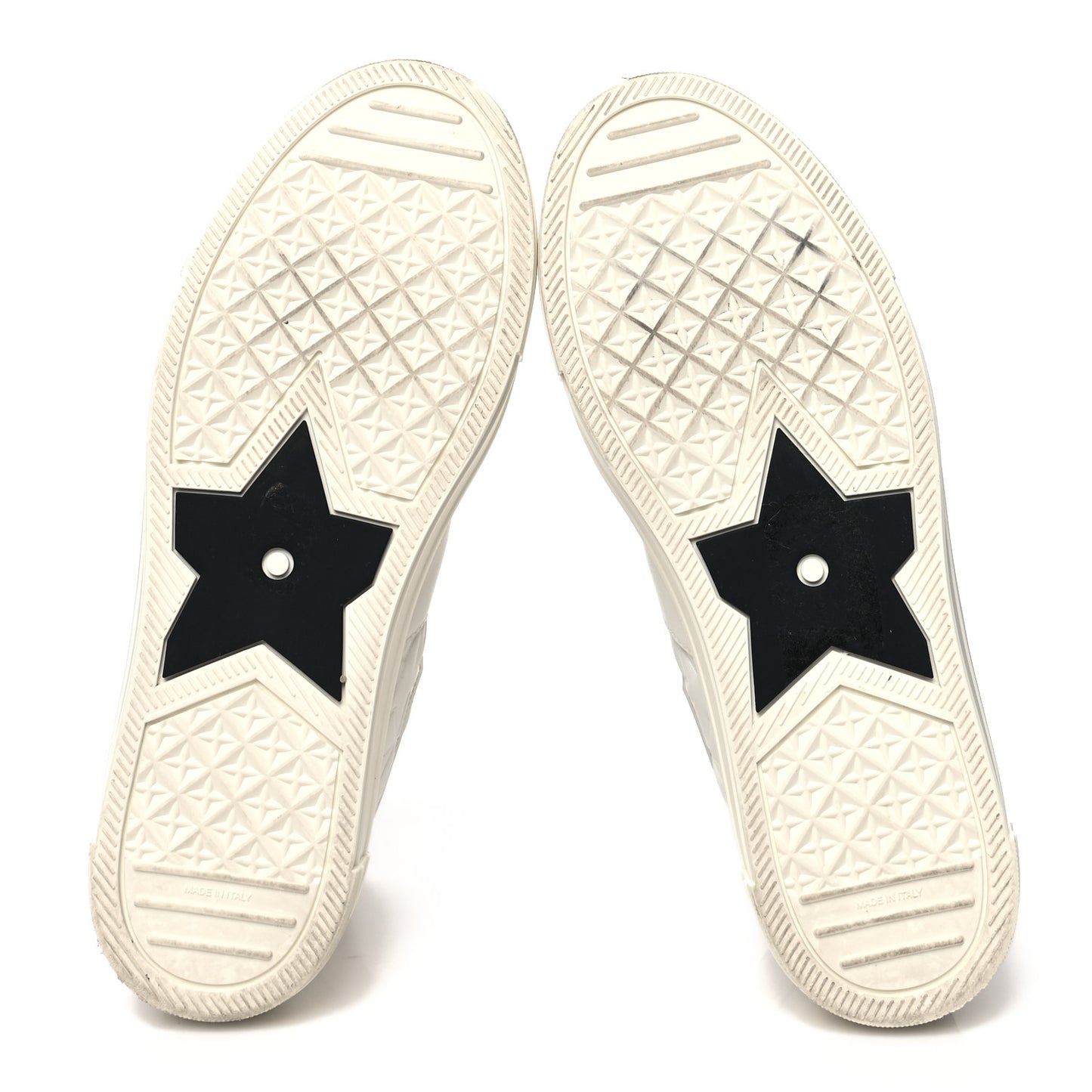 Calfskin Walk'n' Dior Star High Top Sneakers 42 White