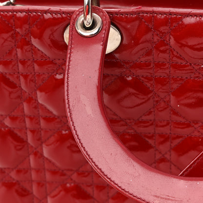 Christian Dior Patent Cannage Large Lady Dior Red 14 of 19