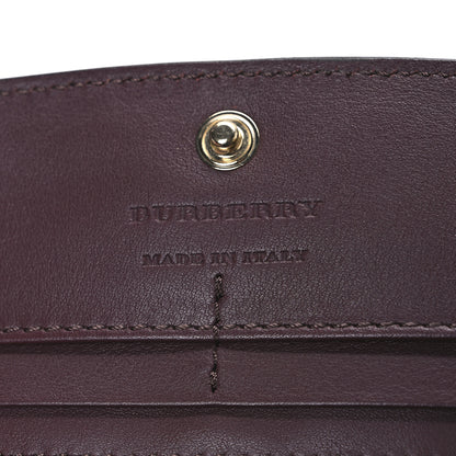 Burberry Grainy Calfskin House Check Continental Wallet Mahogany Red 6 of 6