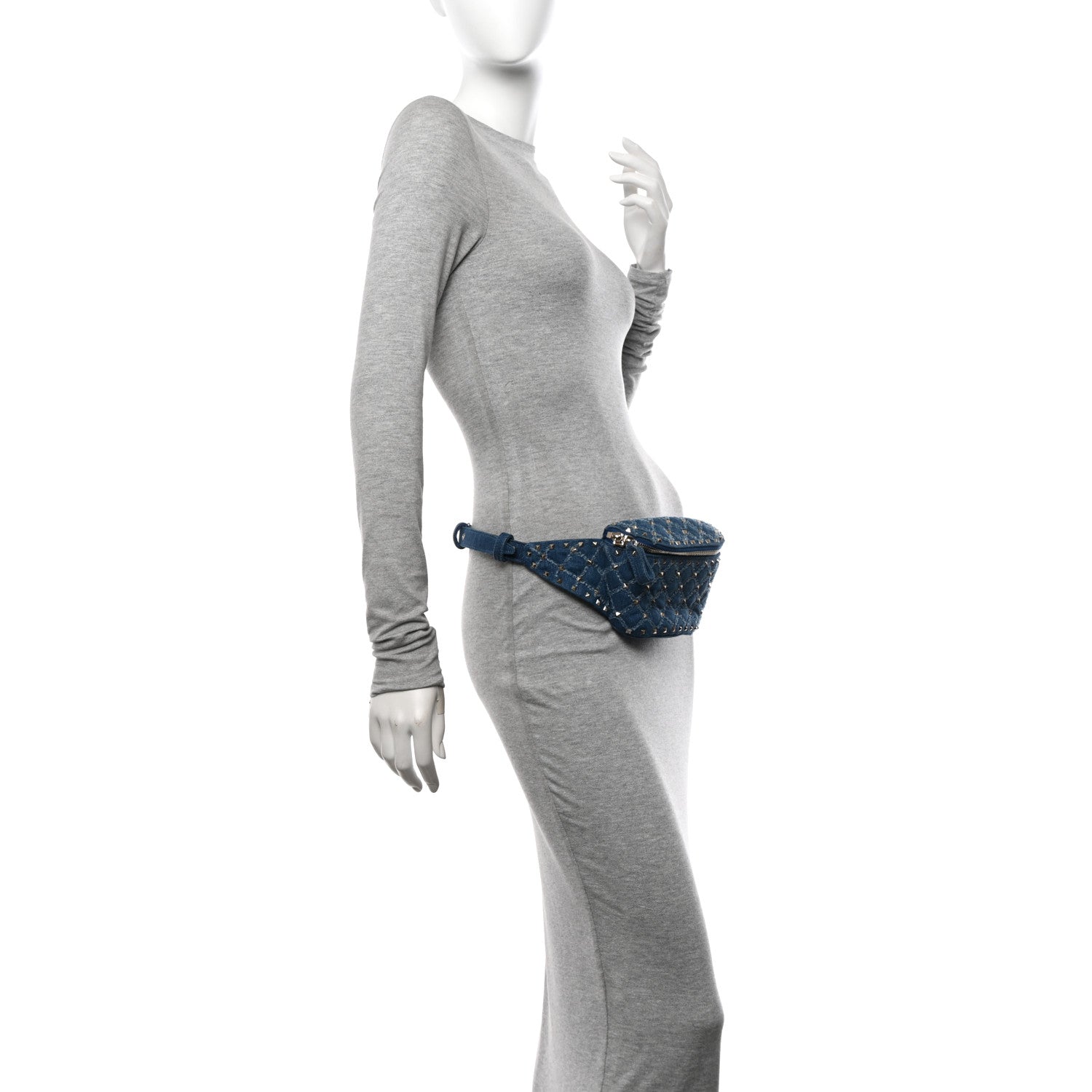 Valentino Garavani Denim Rockstud Spike Belt Bag Denim 2 of 9