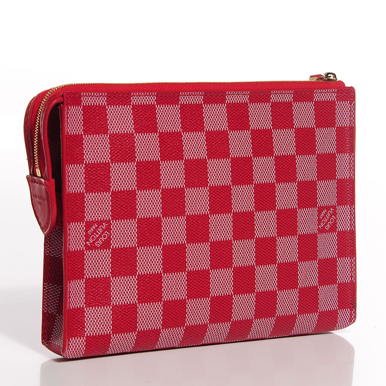 Louis Vuitton Damier Couleurs Element Clutch Carmine 3 of 8