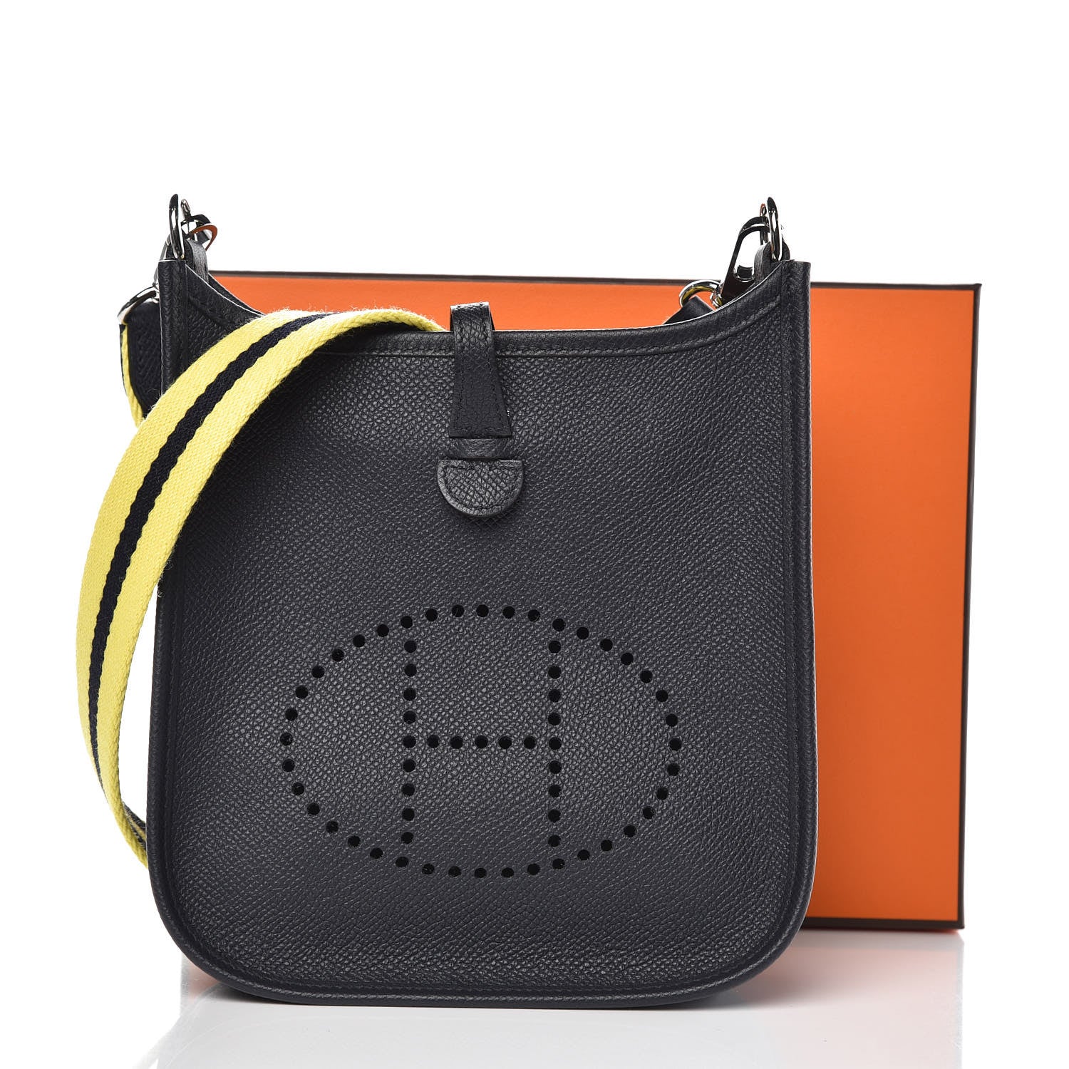 Hermes Epsom Amazone Evelyne TPM Bleu Indigo Lime 10 of 10