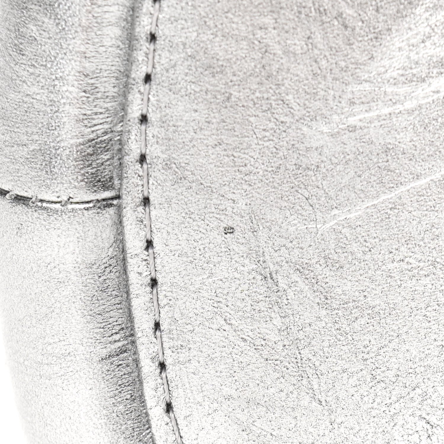 Chanel Metallic Lambskin Calfskin Quilted Medium Gabrielle Hobo Silver 11 of 11