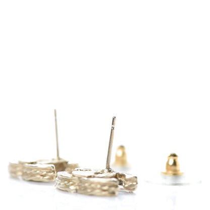 Chanel Crystal Timeless CC Earrings Gold 3 of 5