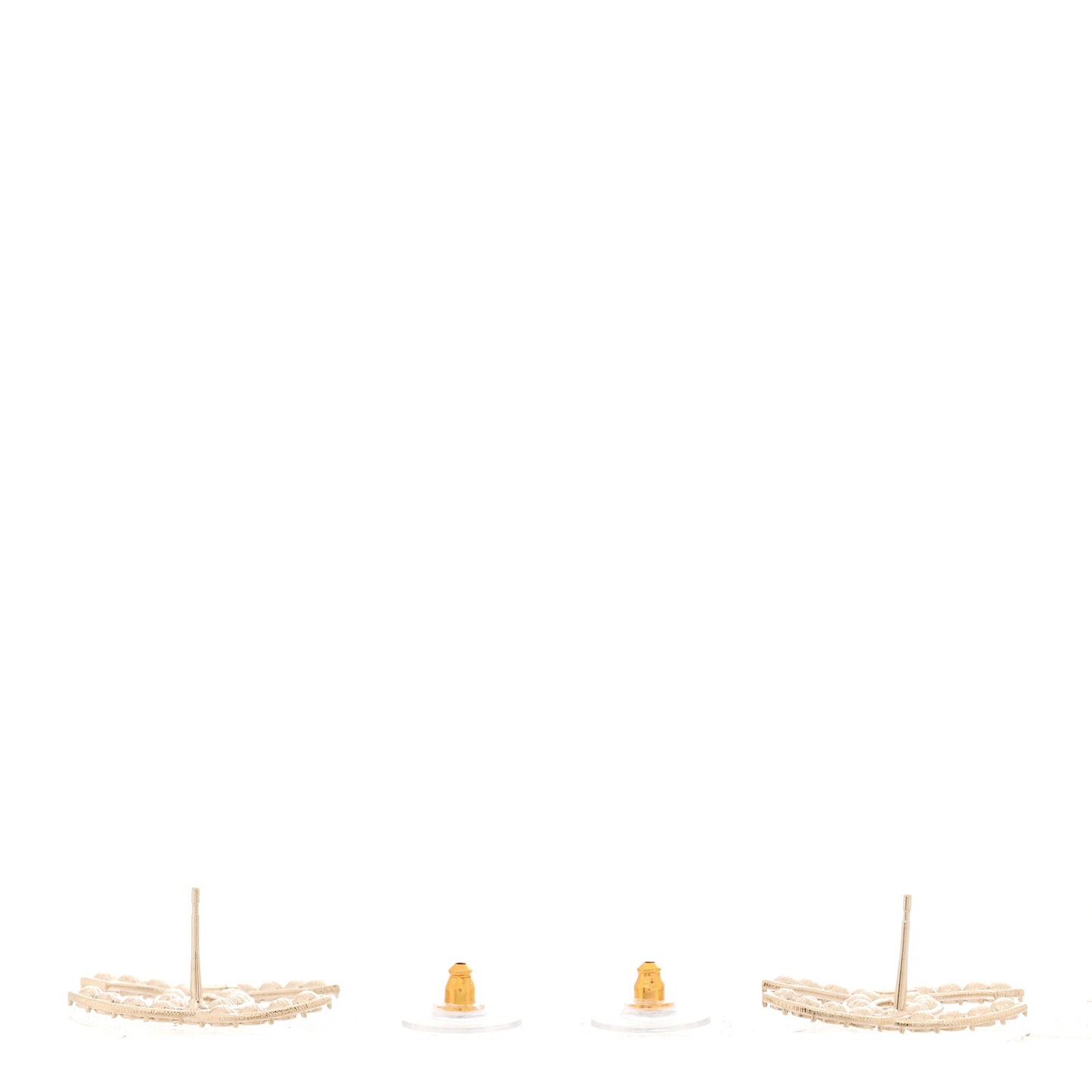 Crystal CC Large Stud Earrings Gold
