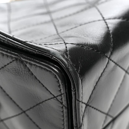 Chanel Shiny Crumpled Calfskin Quilted Small Chanel 25 Handbag Black 11 of 16