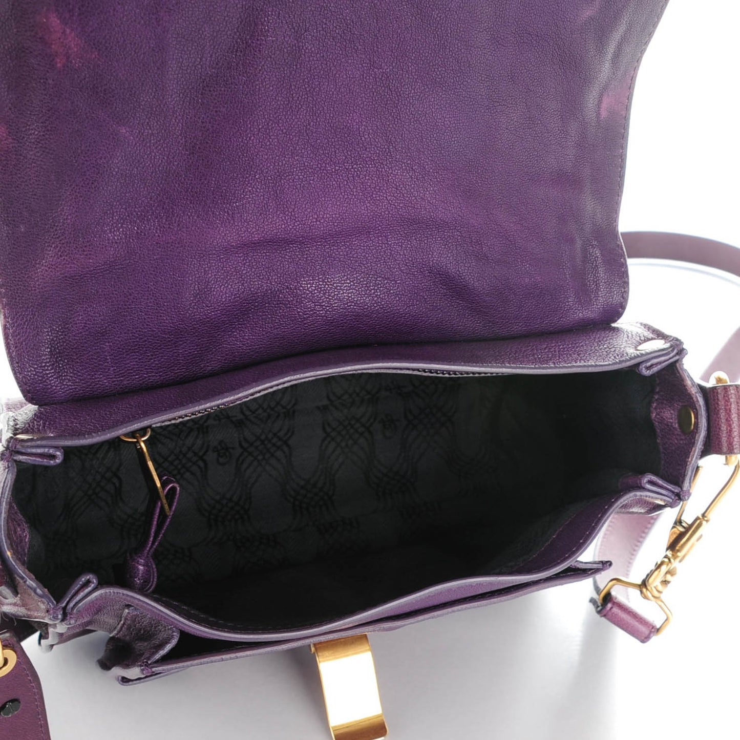 Lambskin PS1 Pouch Messenger Plum